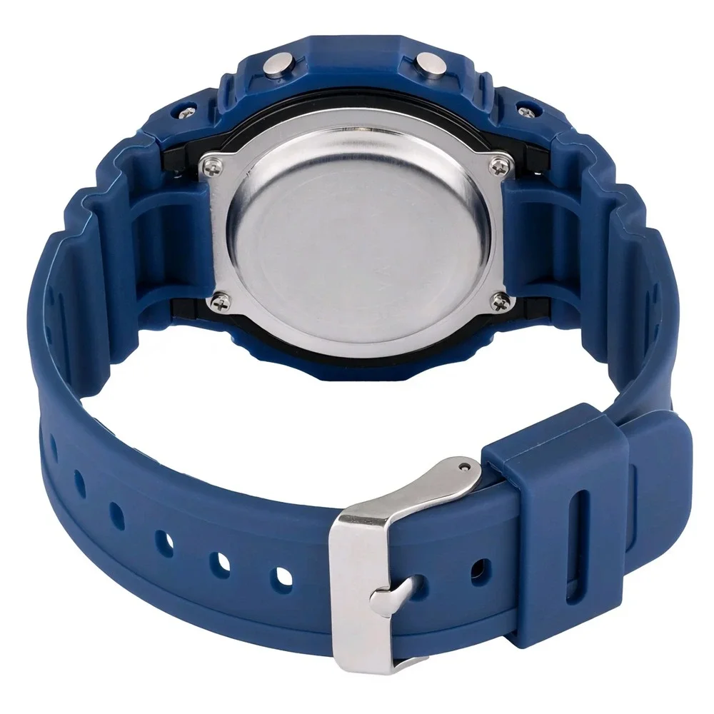 Activa Mens Digital Sports Watch Navy Blue Resin Square Case 30M Water Resistant